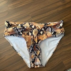 Snake print bikini bottoms